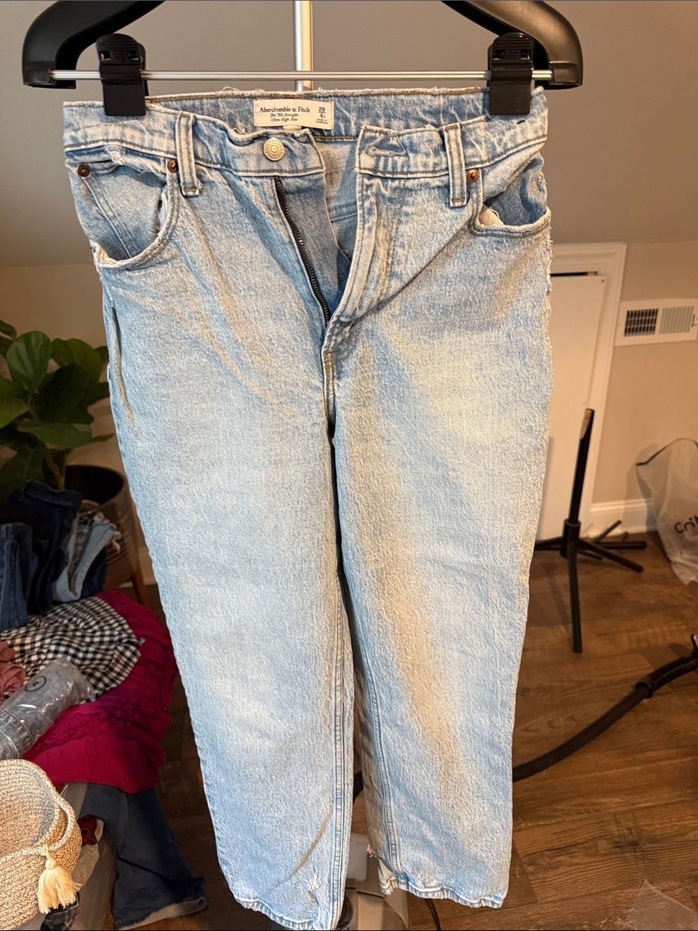 Abercrombie & Fitch Light Blue Mom Jeans